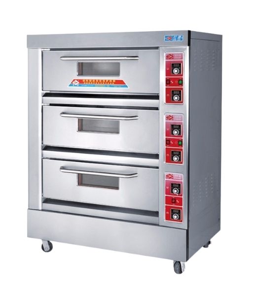 commercial baking equipment and industrial kitchen equipment | 3-DECK BAKING OVEN, 6-TRAYS